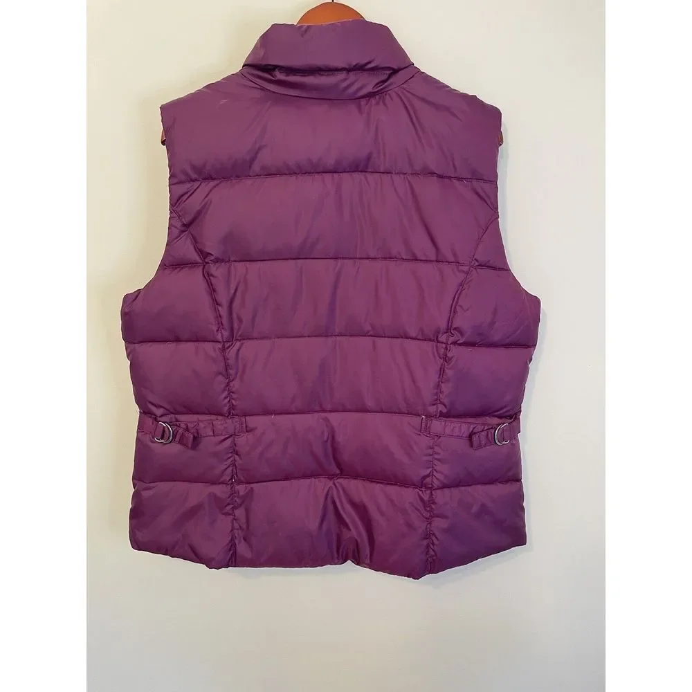 Eddie Bauer‎ Puffer Vest Jacket Down Women's XL Purple Premium Quality